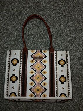 Wrangler Brown & Beige Southwestern Pattern Tote